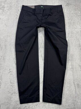 NWT J. Crew Skimmer Pant Black Low Rise Capris Womens 0 Office Siren Stretch